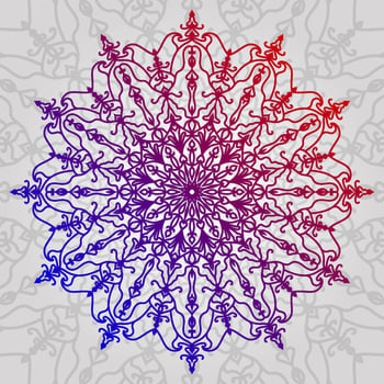 gradient mandala round design abstract circular vector