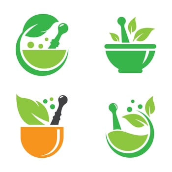 Natural medicine logo images illustration vector