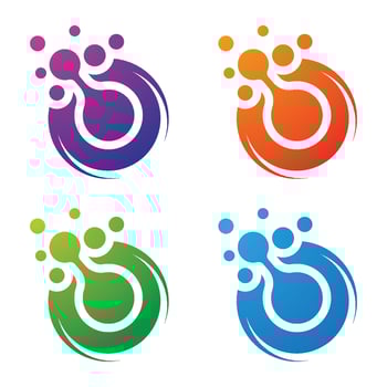 Molecule logo design vector