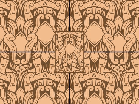 set color combination of seamless ornamental pattern vector