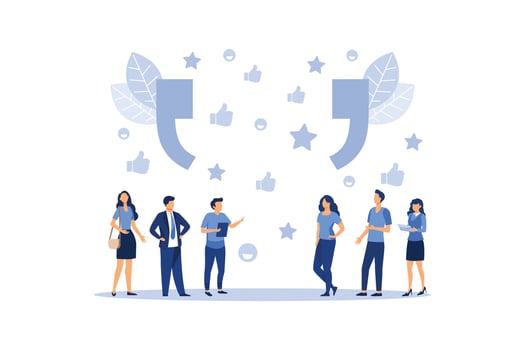 melenkie people leave online reviews about purchased products through the Internet. graphic design illustration for online store. good five star ratings. flat vector illustration