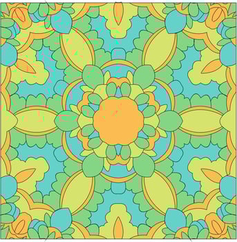 Batik motifs with floral themes and soft colors vector