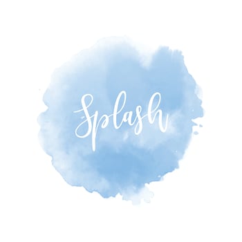 Modern light blue splash watercolor background vector