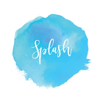 Abstract blue splash watercolor background vector