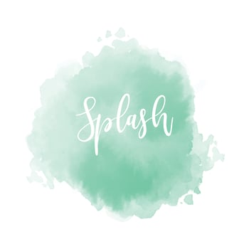 Modern light green splash watercolor background vector