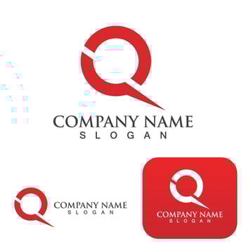 Q letter logo and symbol vector