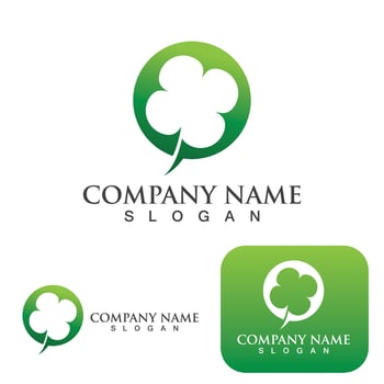 Green  leaf ecology Logo nature element vector
