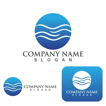 Water wave icon vector