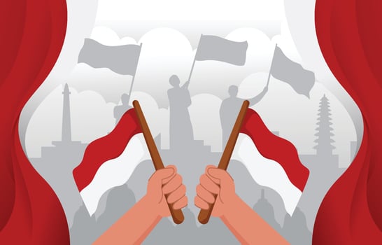 Indonesia Independence Day Background vector
