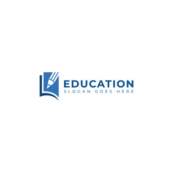 education logo design, book logo, learning logo design template vector