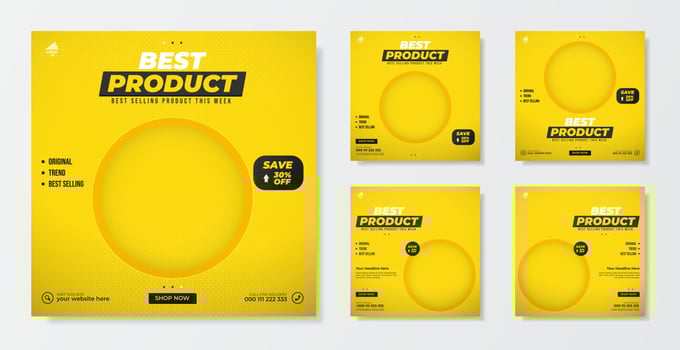 Best product promotion sale template social media post vector