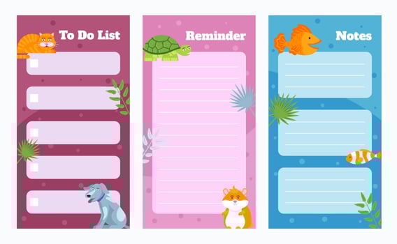 Pets Journal Template vector