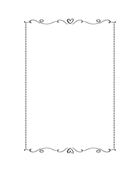 Vector Valentine frame with hearts. Calligraphy decorative ornament for decoration text, design of wedding invitation, love romantic greeting card