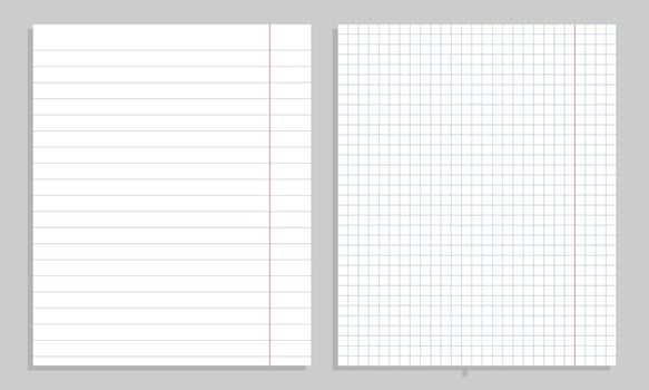 A set of sheets of paper for recording and presenting data. Vector. vector