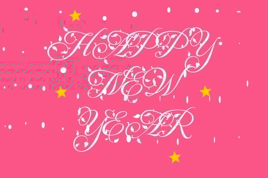 happy new year card vector