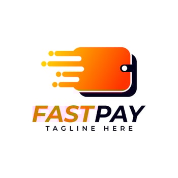 Fast payment logo design vector