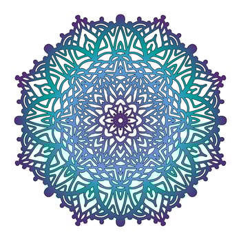 Circular pattern in the form of a mandala vector