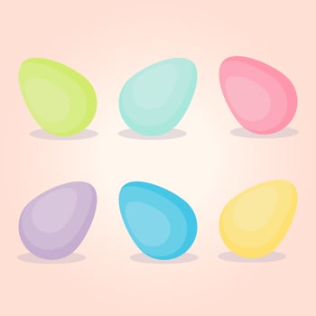 Set of easter eggs. vector