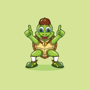 Turtle Mascot Cartoon vector