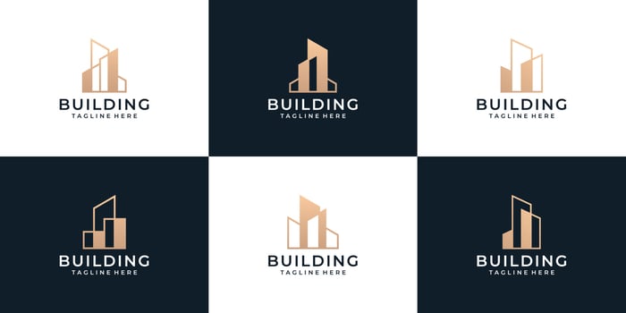 Set of building real estate logo vector concept