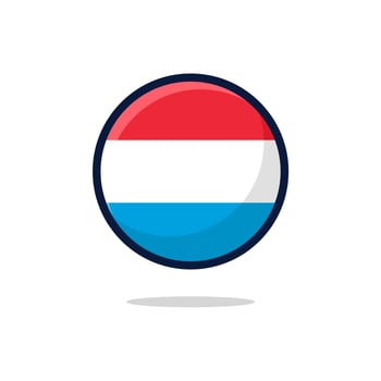 Luxembourg Flag Icon vector