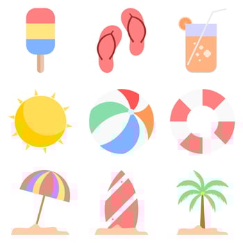 Summer Icons set vector