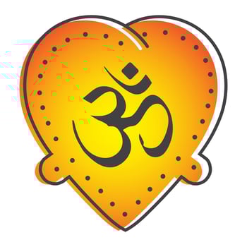 sign or symbol a aum or om hinduism flat vector for apps or websites