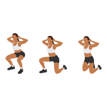 Woman doing Surrender exercise. Flat vector illustration isolated on white background