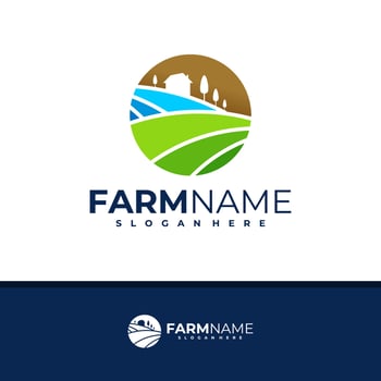 Farm logo design vector, Creative Farm logo concepts template illustration. vector