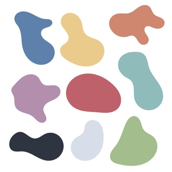 Blobs splash liquid collection vector. vector