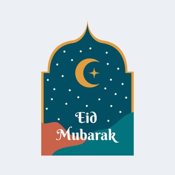 Modern eid mubarak islamic greeting card template ramadan and can use for wallpaper design, poster, media banner, background, and print. Eid mubarak vector illustration
