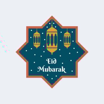 Modern eid mubarak islamic greeting card template ramadan and can use for wallpaper design, poster, media banner, background, and print. Eid mubarak vector illustration