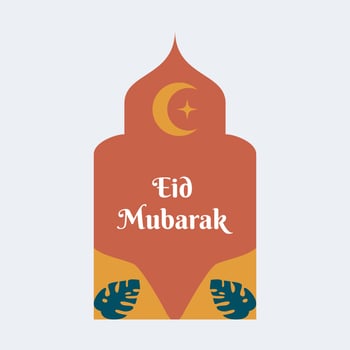 Modern eid mubarak islamic greeting card template ramadan and can use for wallpaper design, poster, media banner, background, and print. Eid mubarak vector illustration