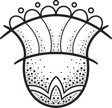 Vector illustration on a transparent background. Decorative flower bell. Design element
