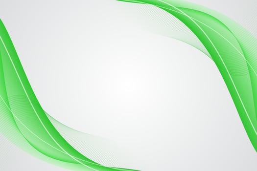 Minimalist presentation background with green wavy lines design vector