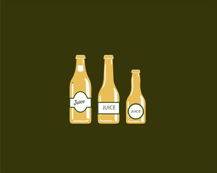 three bottles tall and short logo design vector