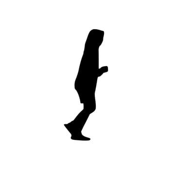 silhouette of running people vector