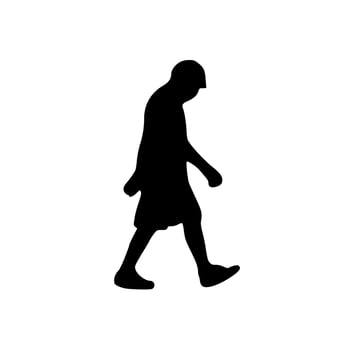 silhouette of running people vector