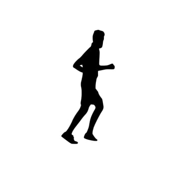 silhouette of running people vector