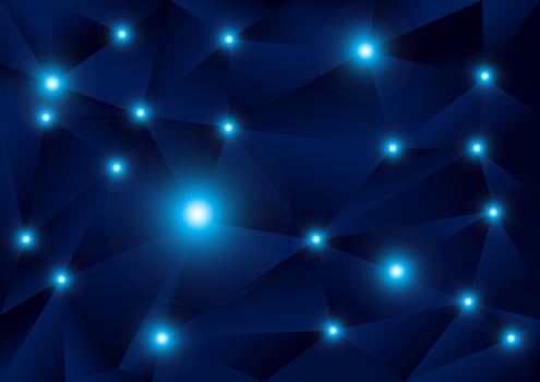 graphics design glow dot network diagram technology for vector illustration