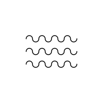 Ocean, Water, River, Sea Thin Line Icon Vector Illustration Logo Template. Suitable For Many Purposes.