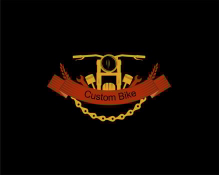 motorbike custom vector logo design