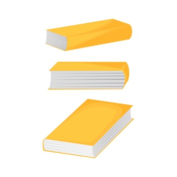 Colorful closed book vector flat style isolated illustration