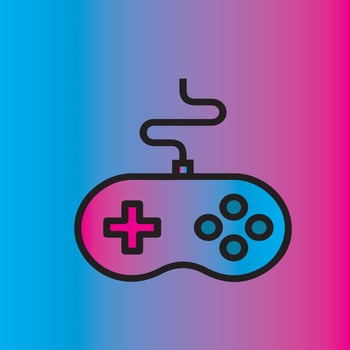 gamepad icon. flat style vector illustration