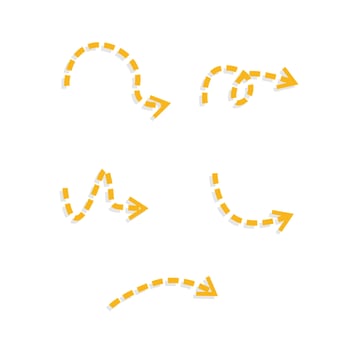 arrow shape icon set design vector