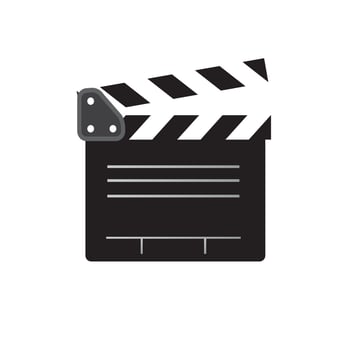 clapper film. film clapper icon vector
