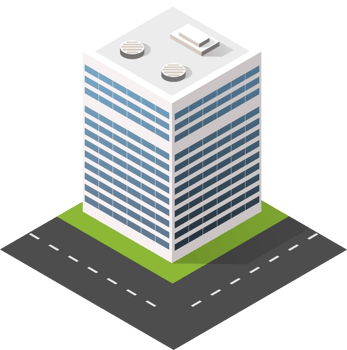 Urban isometric icons for the web with houses and streets png