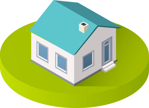 Urban isometric icons for the web with houses and streets png