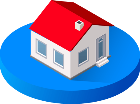 Urban isometric icons for the web with houses and streets png