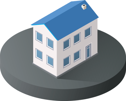 Urban isometric icons for the web with houses and streets png